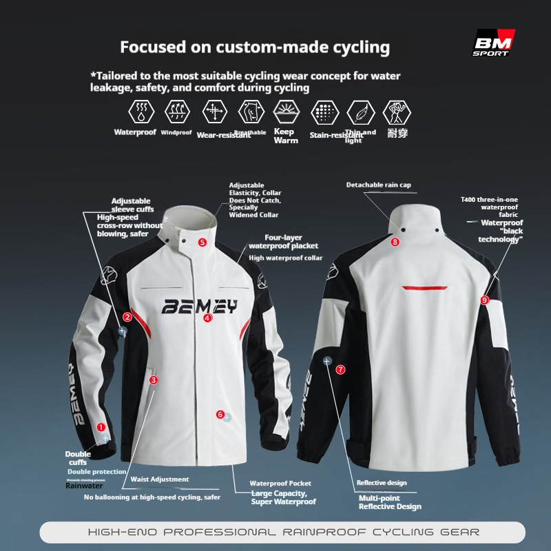 Impermeabile da Moto per Uomo, - Cycling Gear Men recensione e prezzo